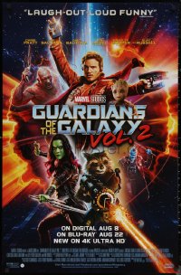 7g0452 GUARDIANS OF THE GALAXY VOL. 2 26x40 video poster 2017 Chris Pratt, Saldana, cast image!