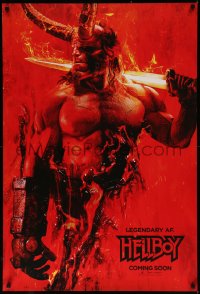 7g0948 HELLBOY int'l teaser 1sh 2019 completely different image of Harbour in the title role!