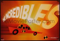 7g0968 INCREDIBLES teaser 1sh 2004 Disney/Pixar sci-fi superhero family in action, cool car!