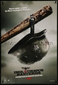 7g0974 INGLOURIOUS BASTERDS teaser DS 1sh 2009 Quentin Tarantino, Nazi helmet on baseball bat!