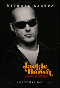 7g0984 JACKIE BROWN teaser 1sh 1997 Quentin Tarantino, Michael Keaton with dark sunglasses!