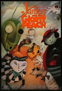 7g0986 JAMES & THE GIANT PEACH DS 1sh 1996 Walt Disney stop-motion fantasy cartoon, cool artwork!