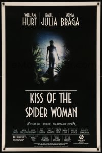7g1000 KISS OF THE SPIDER WOMAN 1sh 1985 cool artwork of sexy Sonia Braga in spiderweb dress!