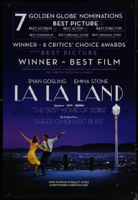 7g1007 LA LA LAND teaser DS 1sh 2016 Ryan Gosling, Emma Stone, 7 Golden Globe Nominations!