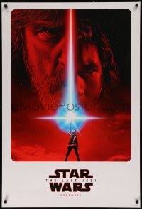 7g1016 LAST JEDI teaser DS 1sh 2017 Star Wars, incredible sci-fi image of Hamill, Driver & Ridley!