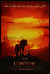 7g1021 LION KING int'l advance DS 1sh 2019 Walt Disney live action/CGI, Donald Glover as Simba!
