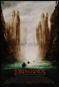 7g1025 LORD OF THE RINGS: THE FELLOWSHIP OF THE RING advance DS 1sh 2001 J.R.R. Tolkien, Argonath!