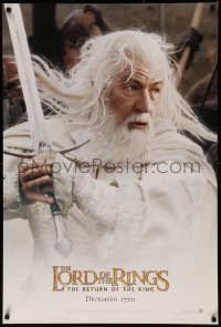 7g1027 LORD OF THE RINGS: THE RETURN OF THE KING teaser DS 1sh 2003 Ian McKellan as Gandalf!