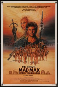 7g1032 MAD MAX BEYOND THUNDERDOME advance 1sh 1985 art of Mel Gibson & Tina Turner by Richard Amsel!