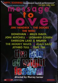 7g1046 MESSAGE TO LOVE: THE ISLE OF WIGHT FESTIVAL 1sh 1997 epic music festival documentary!