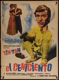 7g0003 EL CENICIENTO Mexican poster 1952 different Josep Renau artwork of German Valdes as Tin-Tan!