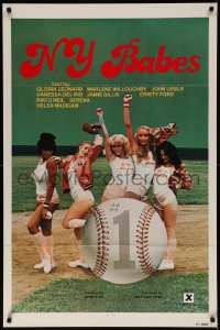 7g1058 N.Y. BABES 1sh 1979 sexiest X-rated female New York baseball players ever!