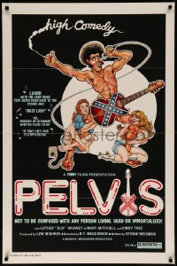 7g1071 PELVIS 1sh 1977 great Elvis comedy spoof, high comedy, wackiest art!