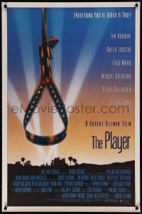 7g1085 PLAYER 1sh 1992 Robert Altman, Tim Robbins, great image of noose made of film!