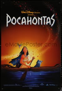 7g1088 POCAHONTAS int'l 1sh 1995 Walt Disney, famous Native American Indian in canoe w/raccoon!