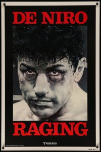 7g1095 RAGING BULL teaser 1sh 1980 Martin Scorsese, classic Kunio Hagio art of Robert De Niro!