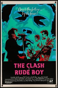 7g1123 RUDE BOY 1sh 1980 really cool art of The Clash by RETNA, grab the future by its face!