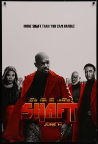 7g1129 SHAFT teaser DS 1sh 2019 Samuel L. Jackson in the title role, he's more than you can handle!