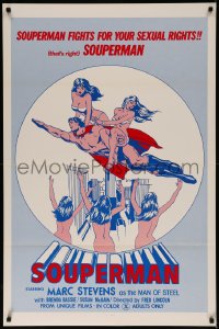 7g1138 SOUPERMAN 1sh 1976 wild Superman sex parody, he fights for your sexual rights!