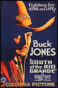 7g0402 SOUTH OF THE RIO GRANDE S2 poster 2000 best close-up art of western cowboy Buck Jones!