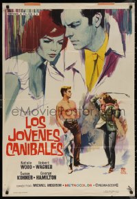 7g0157 ALL THE FINE YOUNG CANNIBALS Spanish 1963 Wagner, Natalie Wood, different art by Montalban!