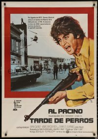 7g0170 DOG DAY AFTERNOON Spanish 1977 different MCP art of Al Pacino with gun, crime classic, rare!