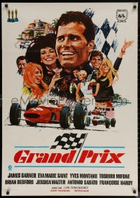 7g0174 GRAND PRIX Spanish R1976 Howard Terpning artwork of Formula One driver James Garner!