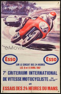 7g0644 7E CRITERIUM INTERNATIONAL DE VITESSE MOTOCYCLISTE 15x24 French special poster 1967 motorcycle racing!