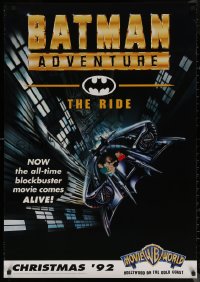 7g0657 BATMAN 27x39 Australian special poster 1992 advertising Adventure Ride at the WB Movie World!