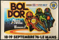 7g0658 BOL D'OR 16x24 French special poster 1976 motorcycle racing Grand Prix, art by Magnin!