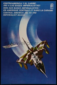 7g0661 CENTRAL AMERICA NO TO THE IMPERIALIST BASES 15x23 Cuban special poster 1990 fighter, Acosta!