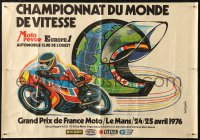 7g0662 CHAMPIONNAT DU MONDE DE VITESSE 15x22 French special poster 1976 motorcycle racing!