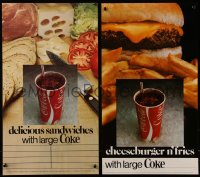 7g0530 COCA-COLA group of 5 advertising posters 1980s from Maryland Cup Corporation promotion!