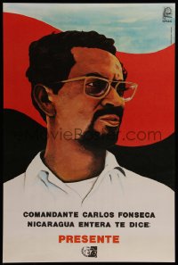 7g0677 COMANDANTE CARLOS FONSECA 15x22 Cuban special poster 1986 Rafael Enriquez art!