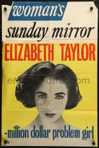 7g0693 ELIZABETH TAYLOR 20x30 English special poster 1950s sexy 