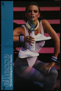 7g0521 ELLESSE 24x36 advertising poster 1980s great image of sexy woman wearing leotards!