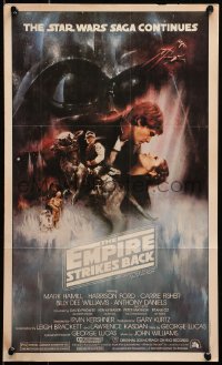 7g0433 EMPIRE STRIKES BACK Topps poster 1981 George Lucas sci-fi classic, GWTW art by Roger Kastel!