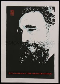 7g0696 ESTA HUMANIDAD TIENE ANSIAS DE JUSTICIA silkscreen 12x17 Cuban special poster 2000s Castro!