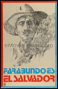 7g0697 FARABUNDO ES EL SALVADOR 20x30 Cuban special poster 1982 Rafael Morante art of the activist!