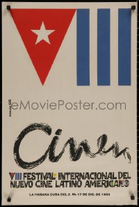 7g0498 VIII FESTIVAL INTERNACIONAL DEL NUEVO CINE LATINO AMERICANO 20x30 Cuban film festival 1986