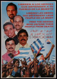 7g0701 FREE THE HEROES WHO DEFEND THEIR PEOPLE FROM DEATH 15x21 Cuban special poster 2005 free them!