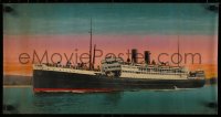 7g0589 MARECHAL LYAUTEY 12x23 French art print 1930s great image of the ship leaving harbor!