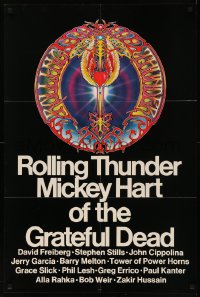 7g0541 MICKEY HART 24x36 music poster 1972 Rolling Thunder, Grateful Dead, Stanley Mouse art!