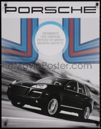 7g0745 PORSCHE 22x28 special poster 2000s great image of the speedy Cayenne Turbo on highway!