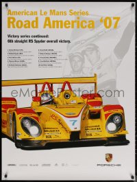 7g0758 PORSCHE German 30x40 special poster 2007 drivers and art of race car, Le Mans Road America!