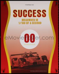 7g0744 PORSCHE 22x28 special poster 2000s car on race track, success measured 1/100 of a second!