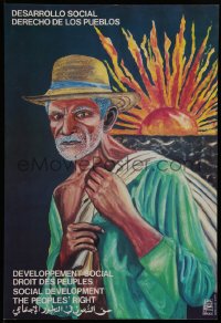 7g0764 SOCIAL DEVELOPMENT THE PEOPLES' RIGHT 16x23 Cuban special poster 1995 Gladys Acosta art!