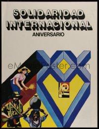 7g0765 SOLIDARIDAD INTERNACIONAL ANIVERSARIO 19x25 Cuban special poster 1991 Gladys Acosta!