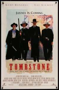7g0785 TOMBSTONE 18x27 special poster 1993 Kurt Russell as Wyatt Earp, Val Kilmer as Doc Holliday!