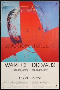 7g0478 WARHOL-DELVAUX 16x24 Belgian museum/art exhibition 1981 Andy Warhol art of Paul Delvaux!